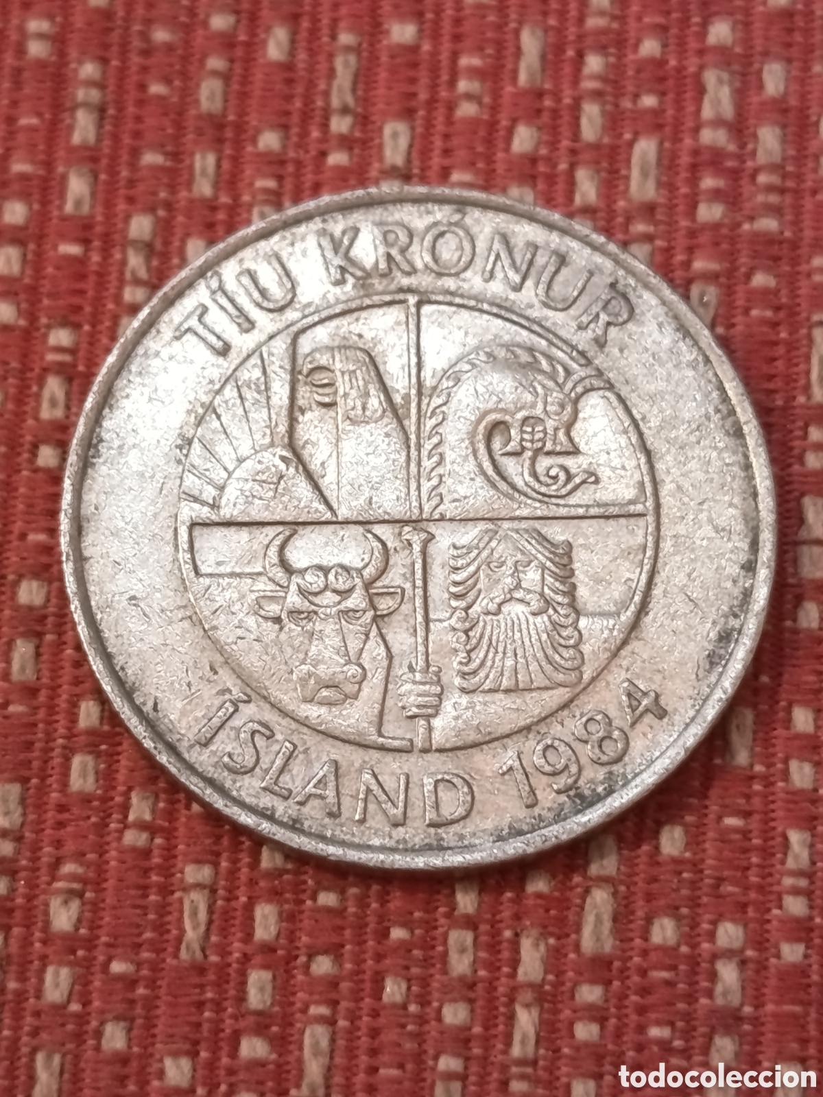 Monedas antiguas de Europa: Islandia 10 Coronas 1984