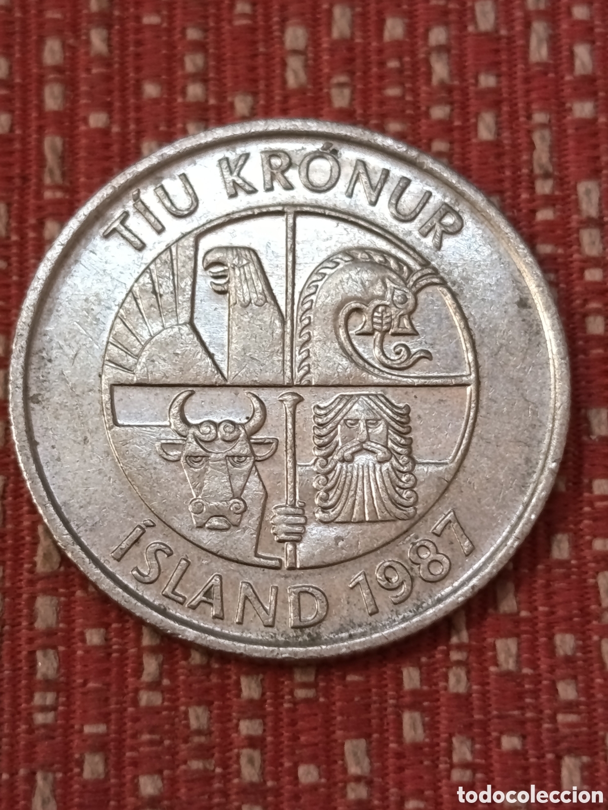 Monedas antiguas de Europa: Islandia 1987 10 Coronas