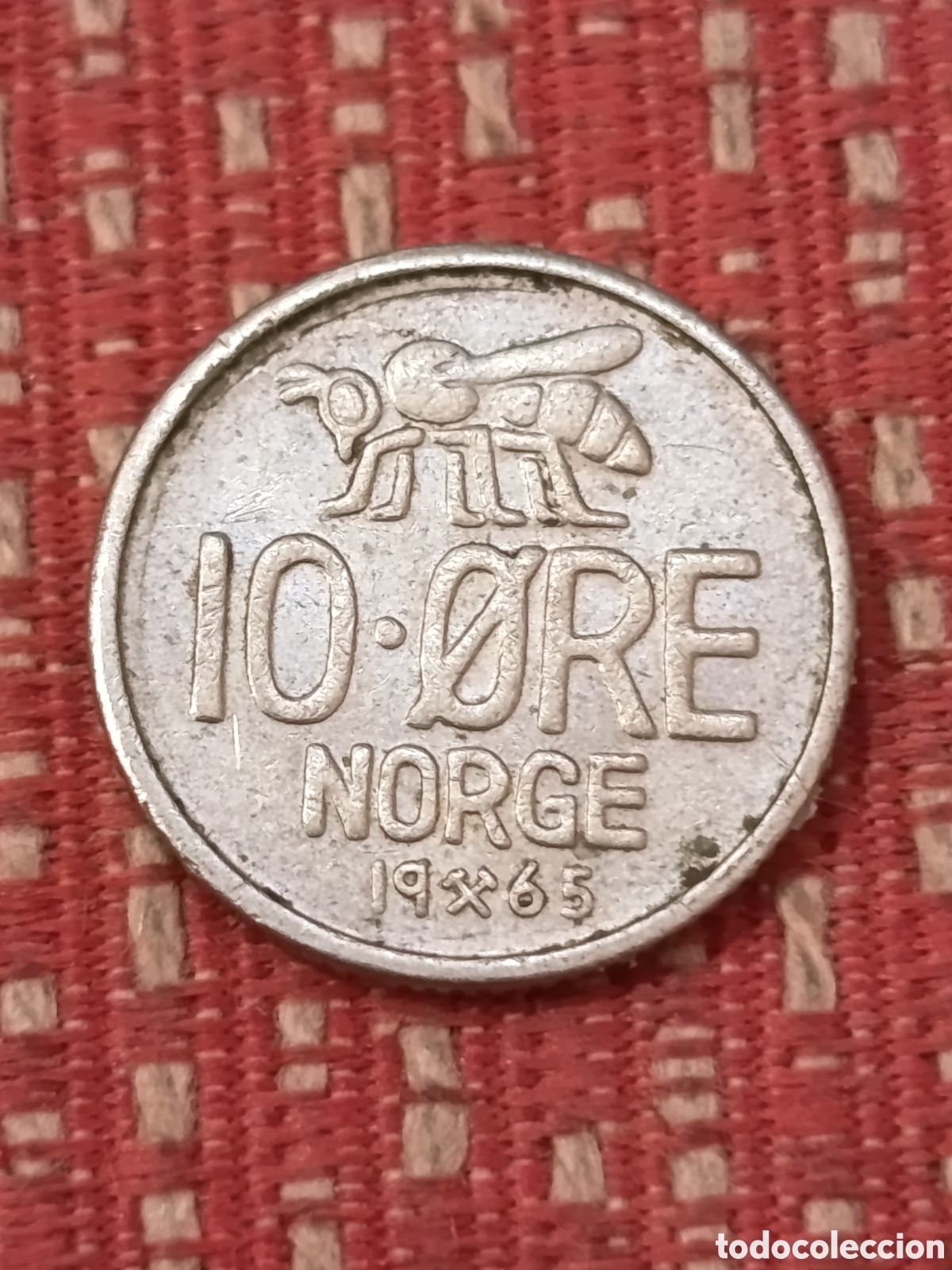 Monedas antiguas de Europa: Noruega 10 &Ouml;re 1965 &Ouml;re