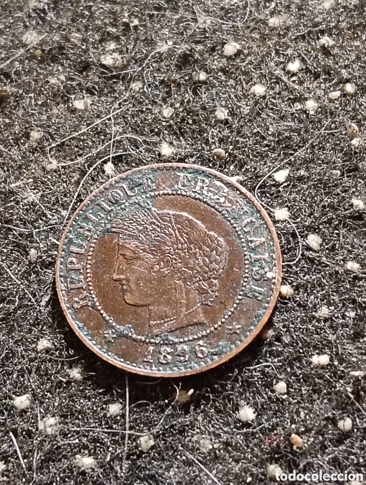 Monedas antiguas de Europa: Francia moneda de 1. C&eacute;ntimo de 1896 de Ceres, tercera republica francesa