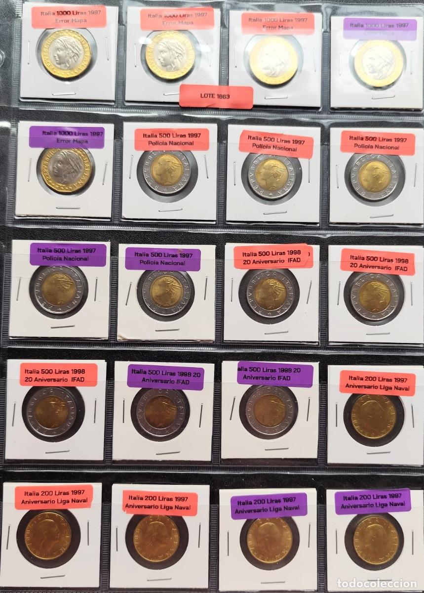 Moedas antigas da Europa: Italia 45 Monedas S/C (1990&ndash;1997) Incluye Variante &ldquo;Mapa y Espiga&rdquo; 1990, Lote 1863