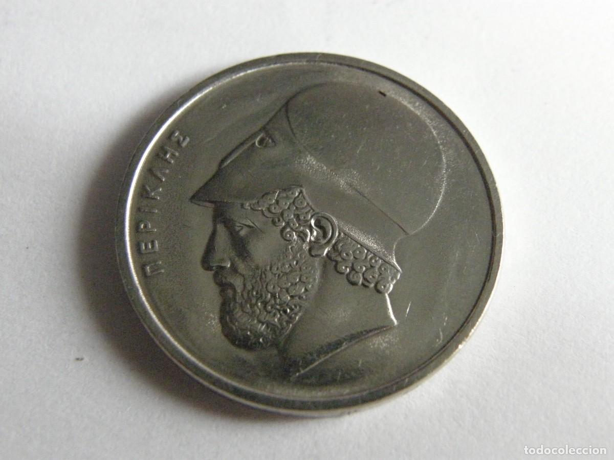 Monedas antiguas de Europa: Grecia &ndash; 20 Dracmas 1984, Rep&uacute;blica Hel&eacute;nica - Pericles - Cupron&iacute;quel