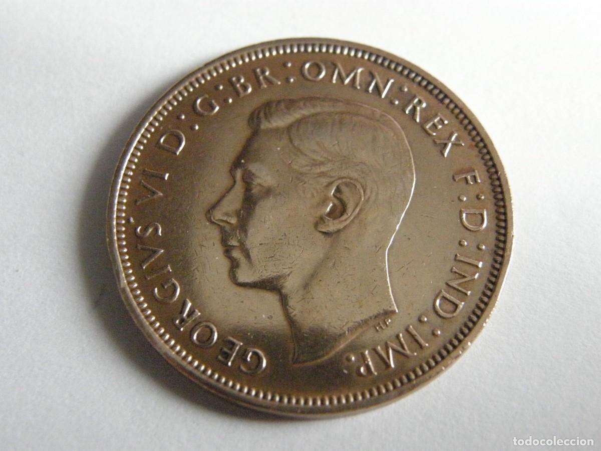 Monedas antiguas de Europa: Reino Unido &ndash; 1 Penny 1948, Jorge VI - &rdquo;IND:IMP&rdquo; (Variante Rara) - BRONCE