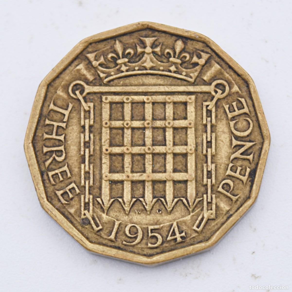 Monedas antiguas de Europa: Moneda - Gran Breta&ntilde;a 1954 - Foto 3