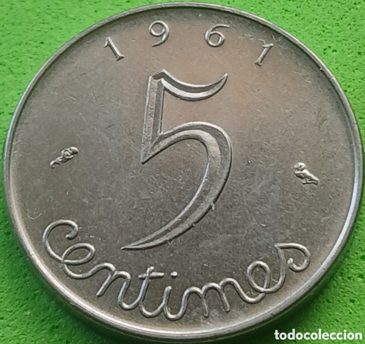 Monedas antiguas de Europa: Francia 5 c&eacute;ntimos 1961 km#927