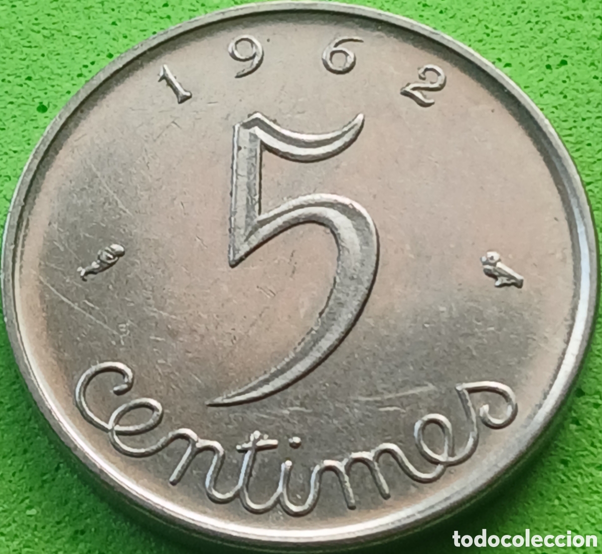 Monedas antiguas de Europa: Francia 5 c&eacute;ntimos 1962 km#927