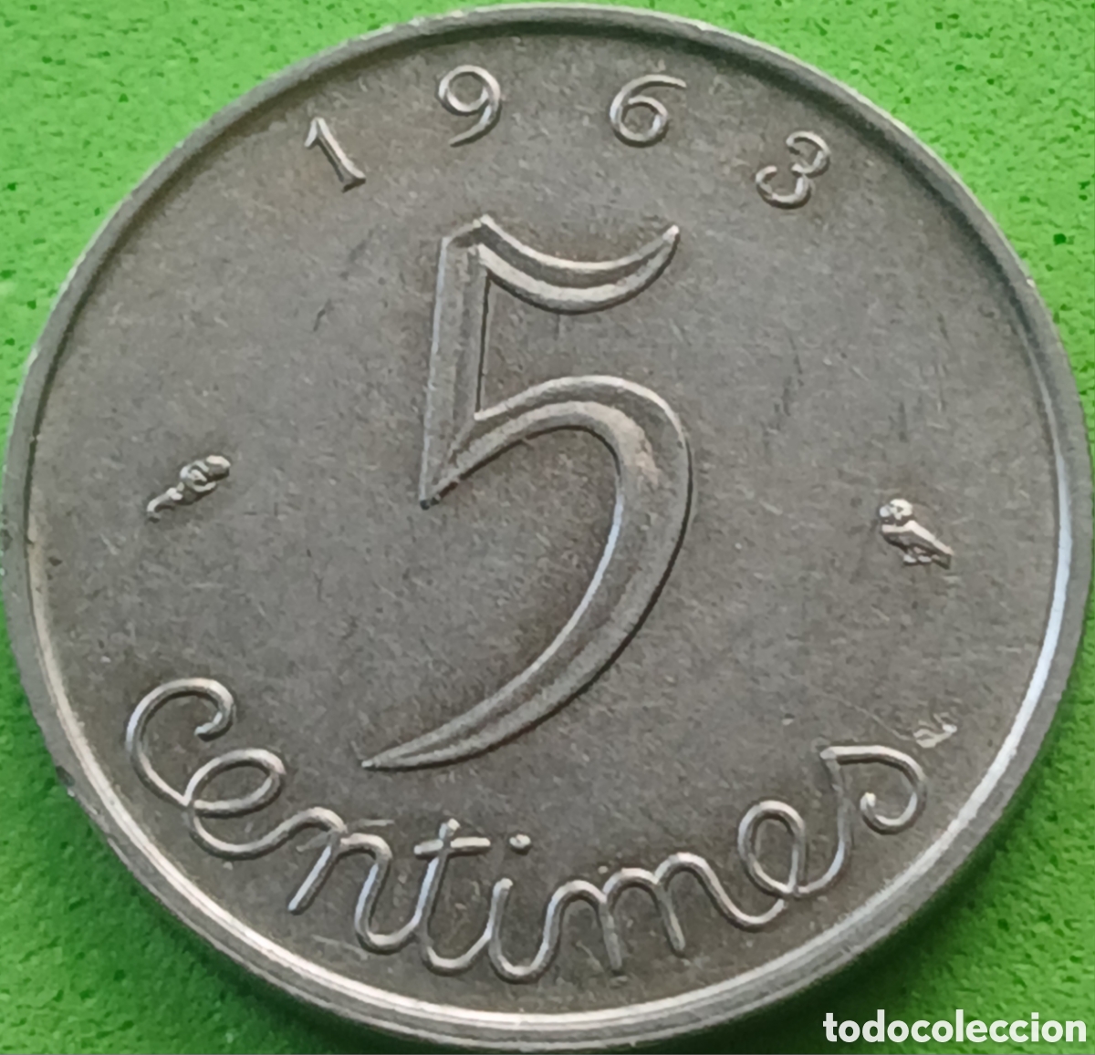 Monedas antiguas de Europa: Francia 5 c&eacute;ntimos 1963 km#927