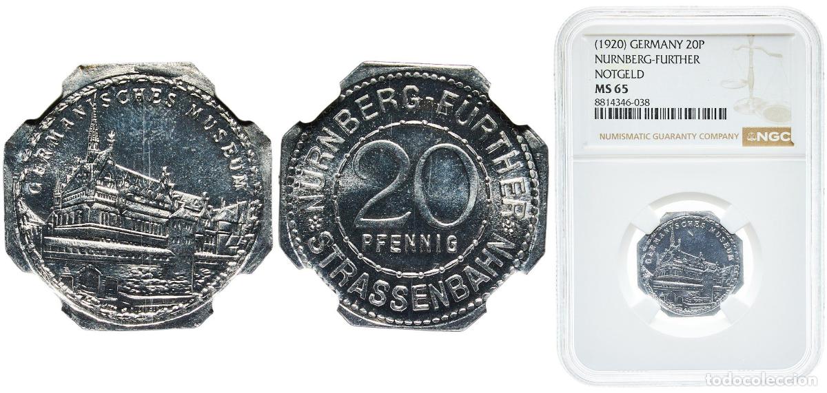 Monedas antiguas de Europa: Germany Cities of Nuremberg and F&uuml;rth ND (1920) 20 Pfennig - Germanisches Museum (N&uuml;rnberg-F&uuml;rth) A