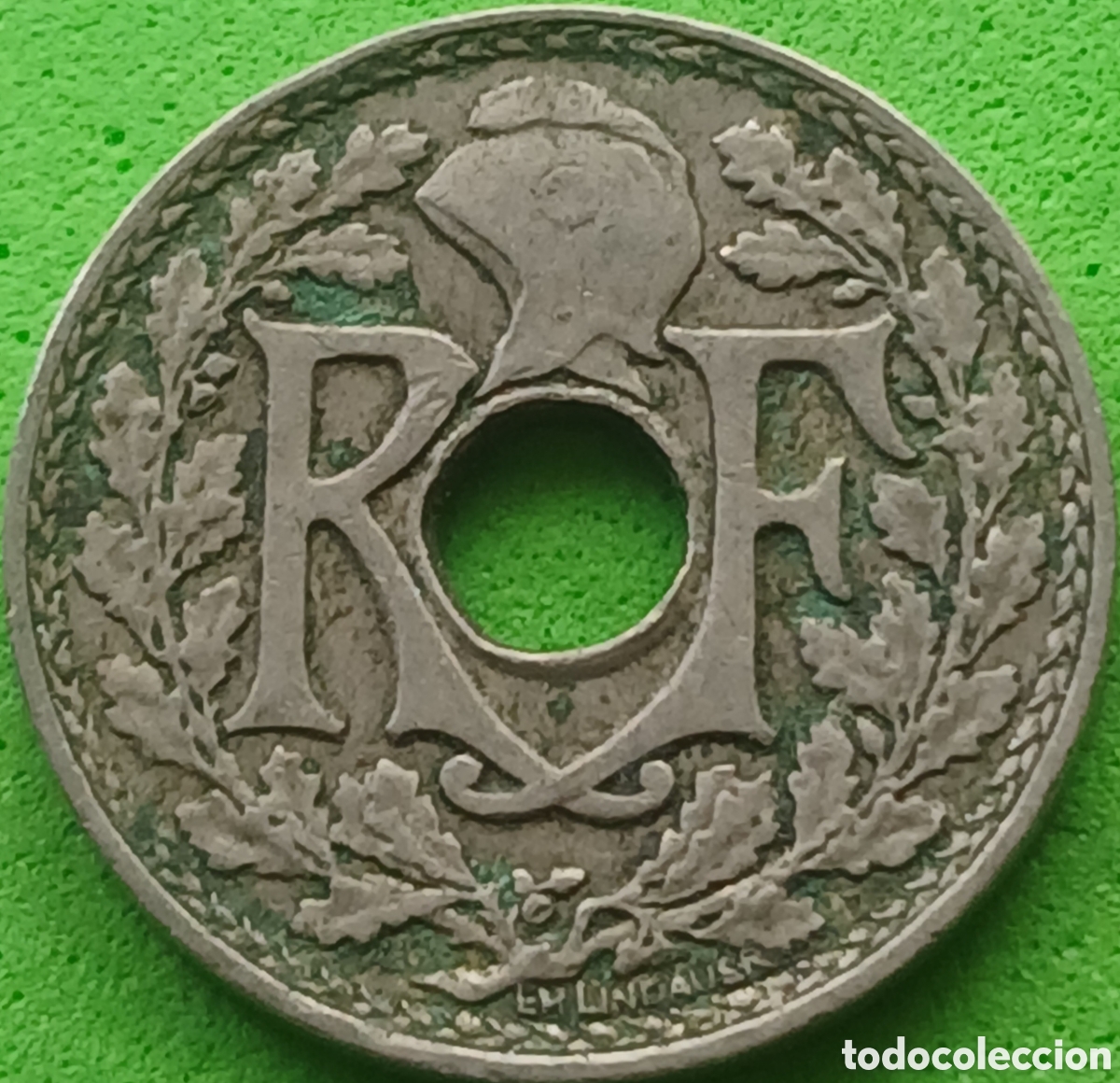 Monedas antiguas de Europa: Francia 5 c&eacute;ntimos 1925 km#875 - Foto 2
