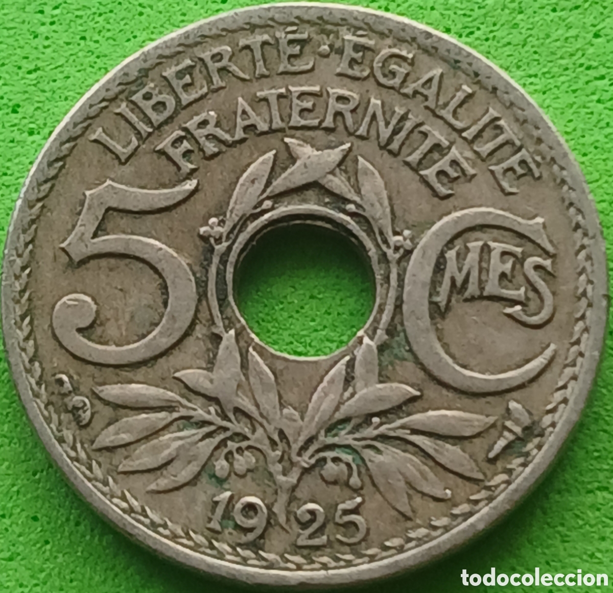Monedas antiguas de Europa: Francia 5 c&eacute;ntimos 1925 km#875