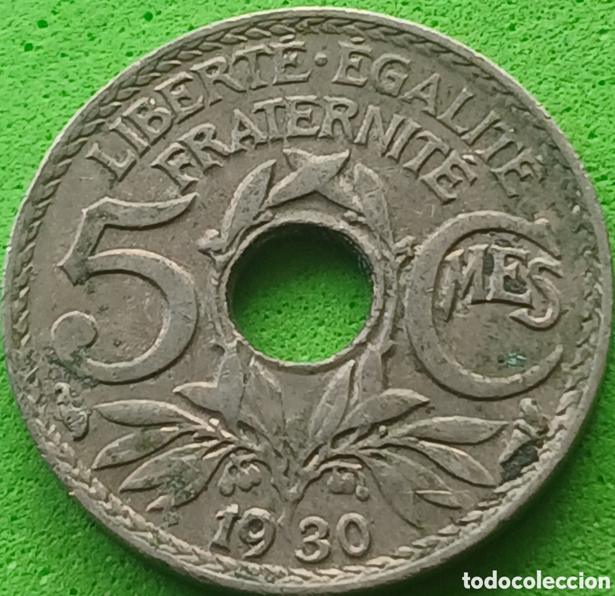 Monedas antiguas de Europa: Francia 5 c&eacute;ntimos 1930 km#875