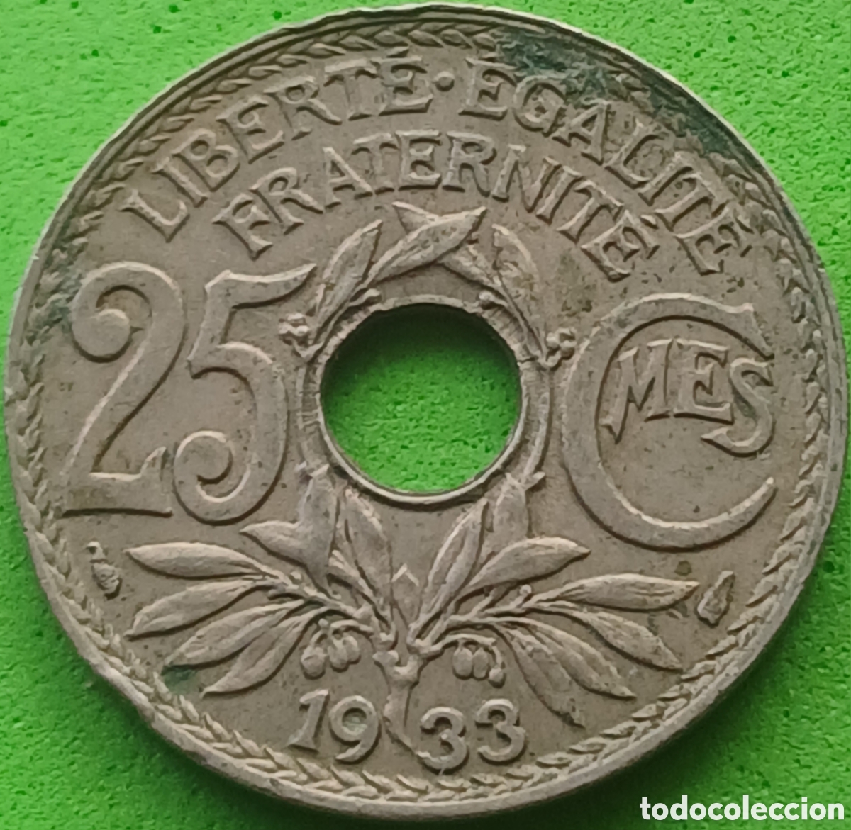 Monedas antiguas de Europa: Francia 25 c&eacute;ntimos 1933 km#867a