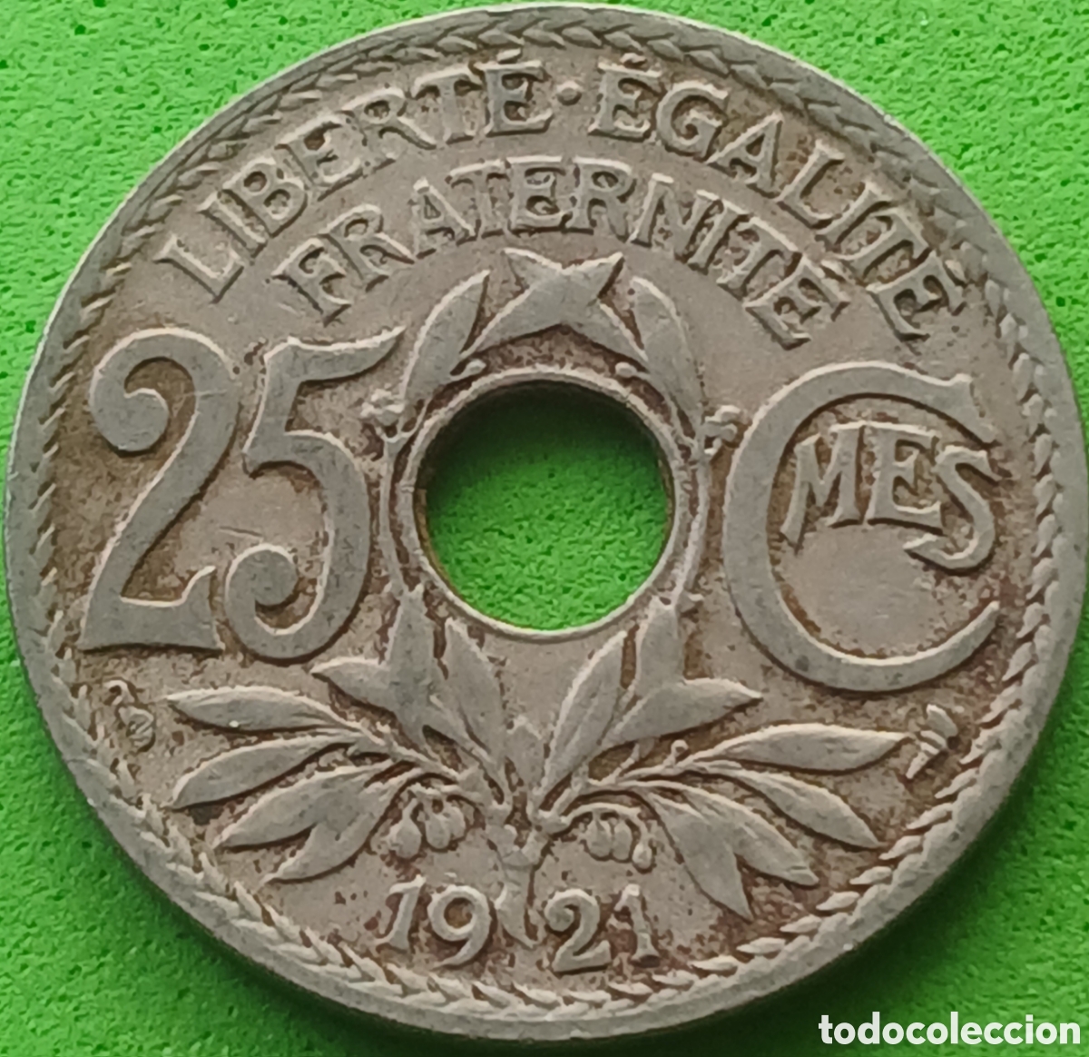 Monedas antiguas de Europa: Francia 25 c&eacute;ntimos 1921 km#867a