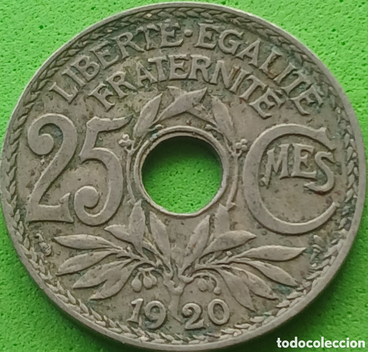 Monedas antiguas de Europa: Francia 25 c&eacute;ntimos 1920 km#867a