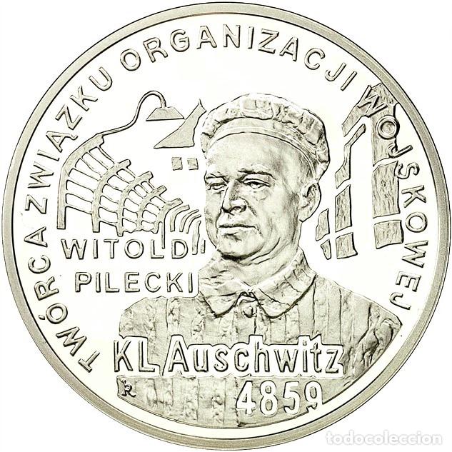 Moedas antigas da Europa: Liberaci&oacute;n de Campo concentraci&oacute;n Auschwitz-Birkenau 10 zlotych, 2010, 65 aniversario Lote 9079