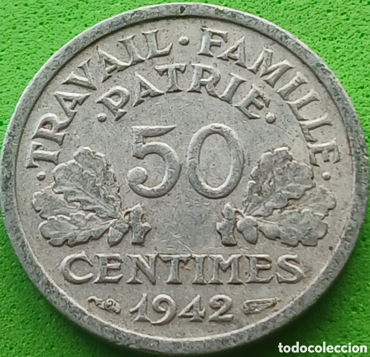 Monedas antiguas de Europa: Francia 50 c&eacute;ntimos 1942 km#914