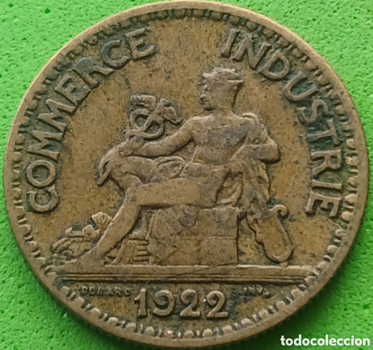 Monedas antiguas de Europa: Francia 50 c&eacute;ntimos 1922 km#884