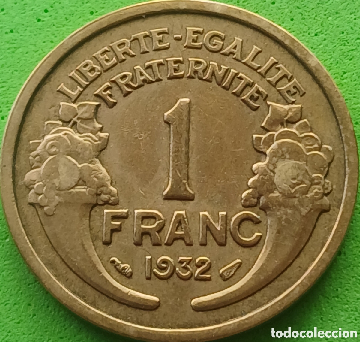 Monedas antiguas de Europa: Francia 1 franco 1932 km#885