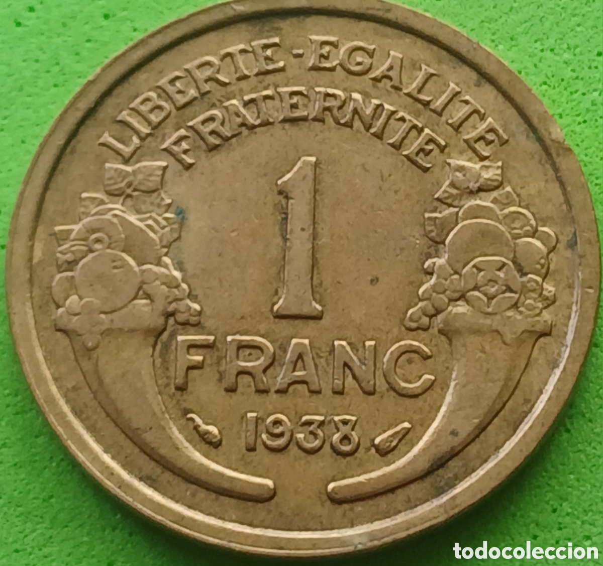 Monedas antiguas de Europa: Francia 1 franco 1938 km#885