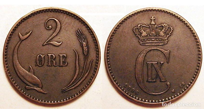 Moedas antigas da Europa: DINAMARCA - 2 ORE - 1886 CS - CHRISTIAN IX - E.B.C. - COBRE - REF: KM#793.1