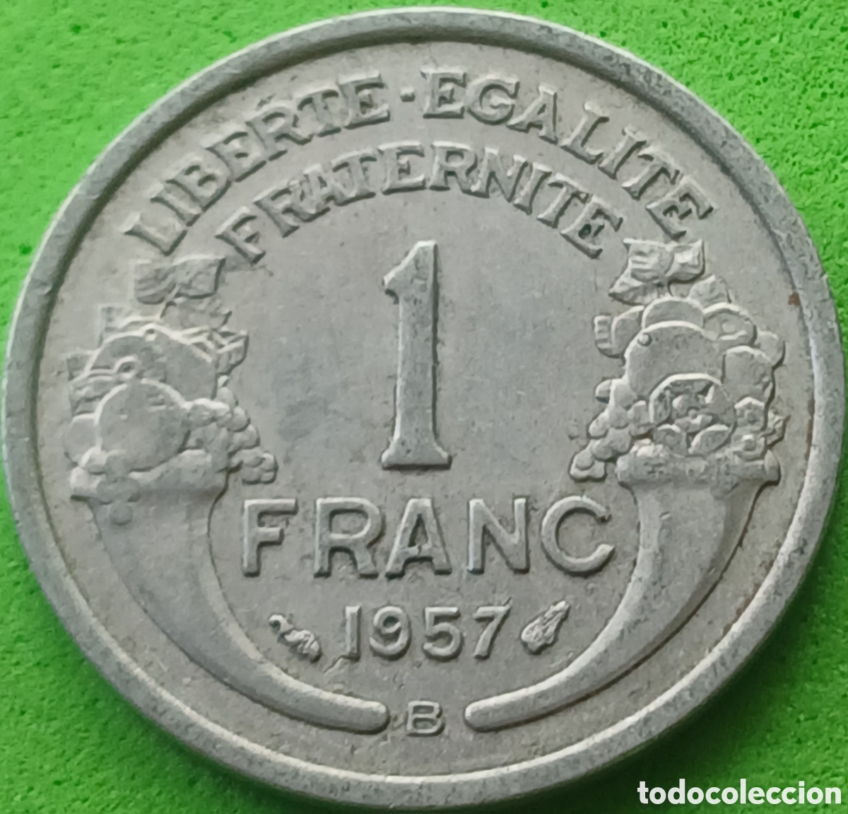 Monedas antiguas de Europa: Francia 1 franco 1957 B Beaumont-le-Roger km#885a