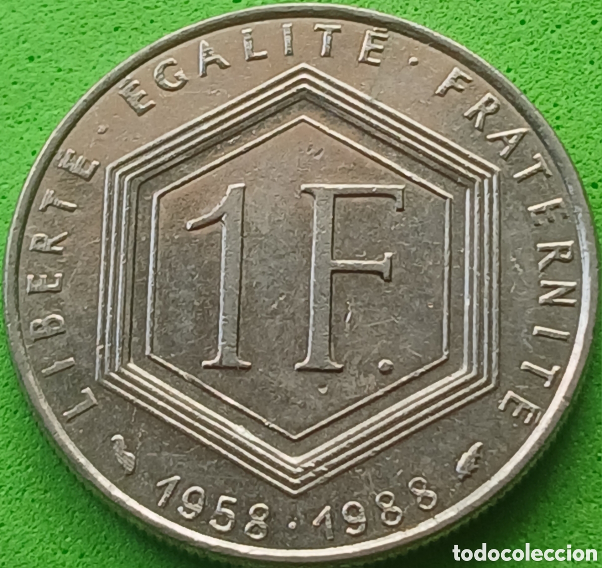 Monedas antiguas de Europa: Francia 1 franco 1988 km#963 Charles de Gaulle