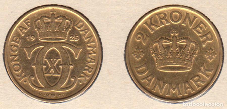 Moedas antigas da Europa: DINAMARCA - 2 CORONAS - 1925 - E.B.C. - ALUM/BRONCE - RARA - REF: KM-825.1