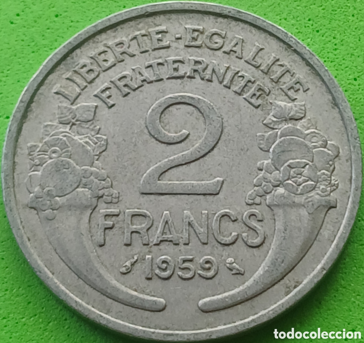 Monedas antiguas de Europa: Francia 2 francos 1959 km#886a