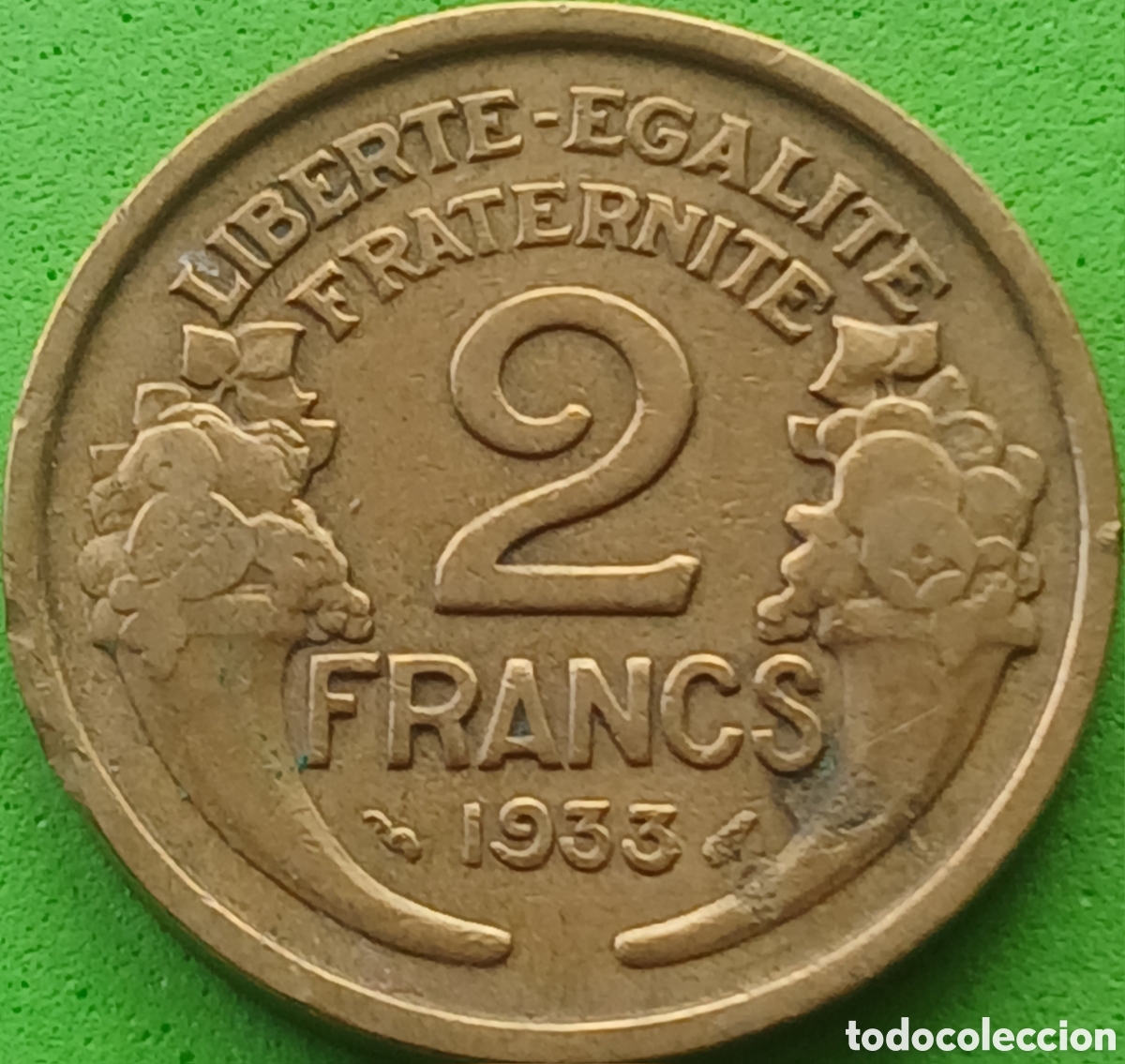 Monedas antiguas de Europa: Francia 2 francos 1933 km#886