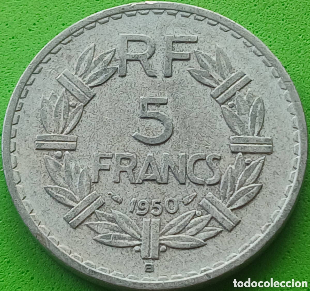 Monedas antiguas de Europa: Francia 5 francos 1950 B Beaumont-le-Roger km#888b