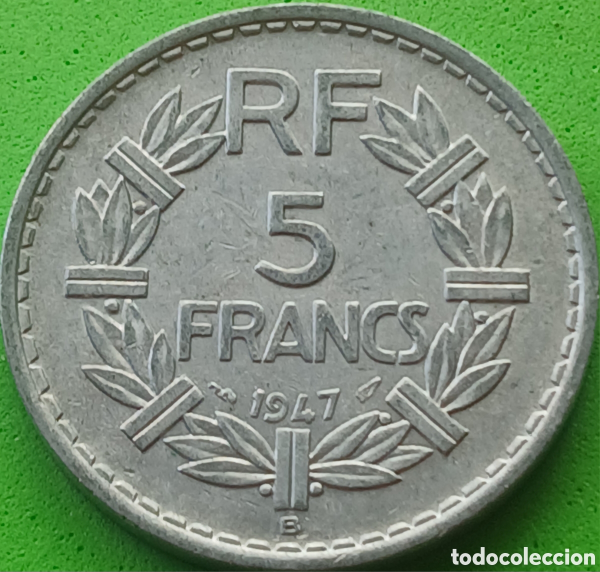 Monedas antiguas de Europa: Francia 5 francos 1947 B Beaumont-le-Roger km#888b