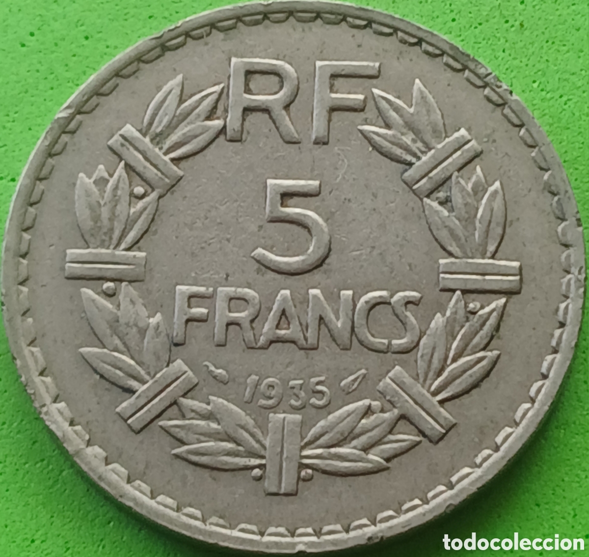 Monedas antiguas de Europa: Francia 5 francos 1935 km#888
