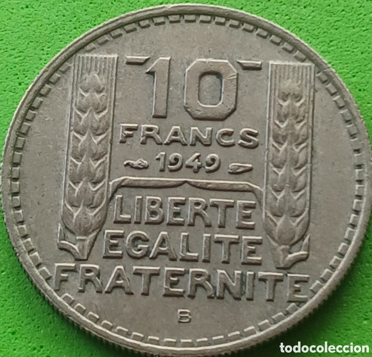 Monedas antiguas de Europa: Francia 10 francos 1949 B Beaumont-le-Roger km#909