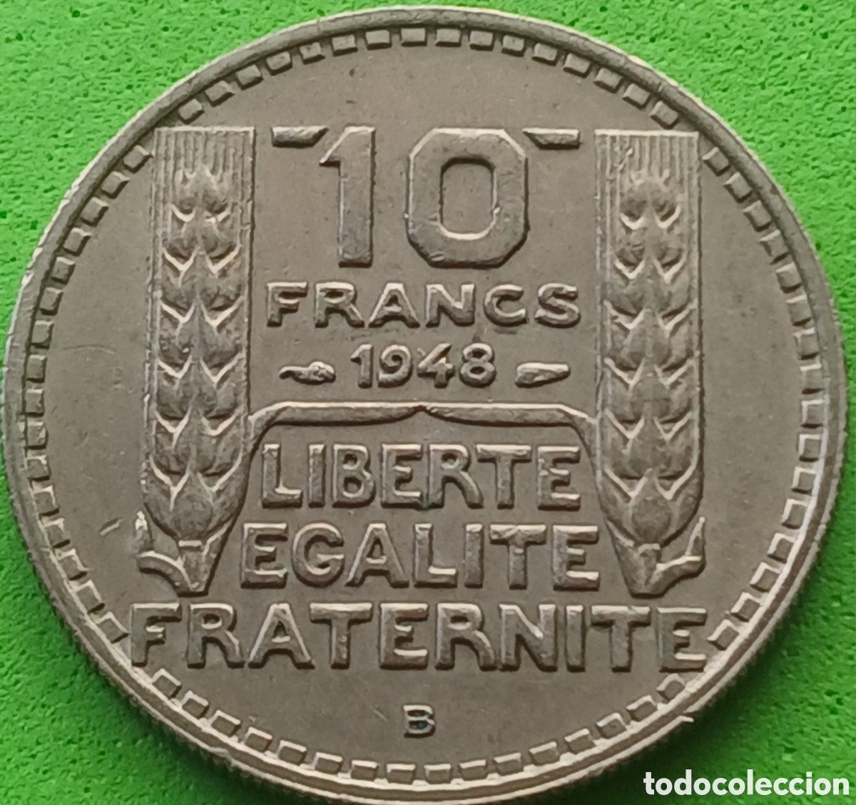 Monedas antiguas de Europa: Francia 10 francos 1948 B Beaumont-le-Roger km#919