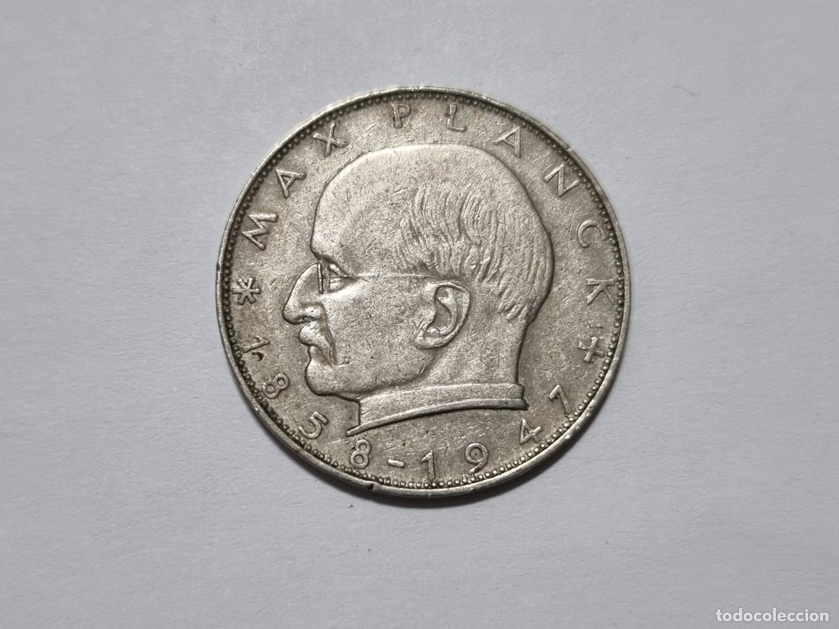 Monedas antiguas de Europa: Moneda Republica Alemana 2 Marcos 1858-1947 Alemania 1960-J Max Planck