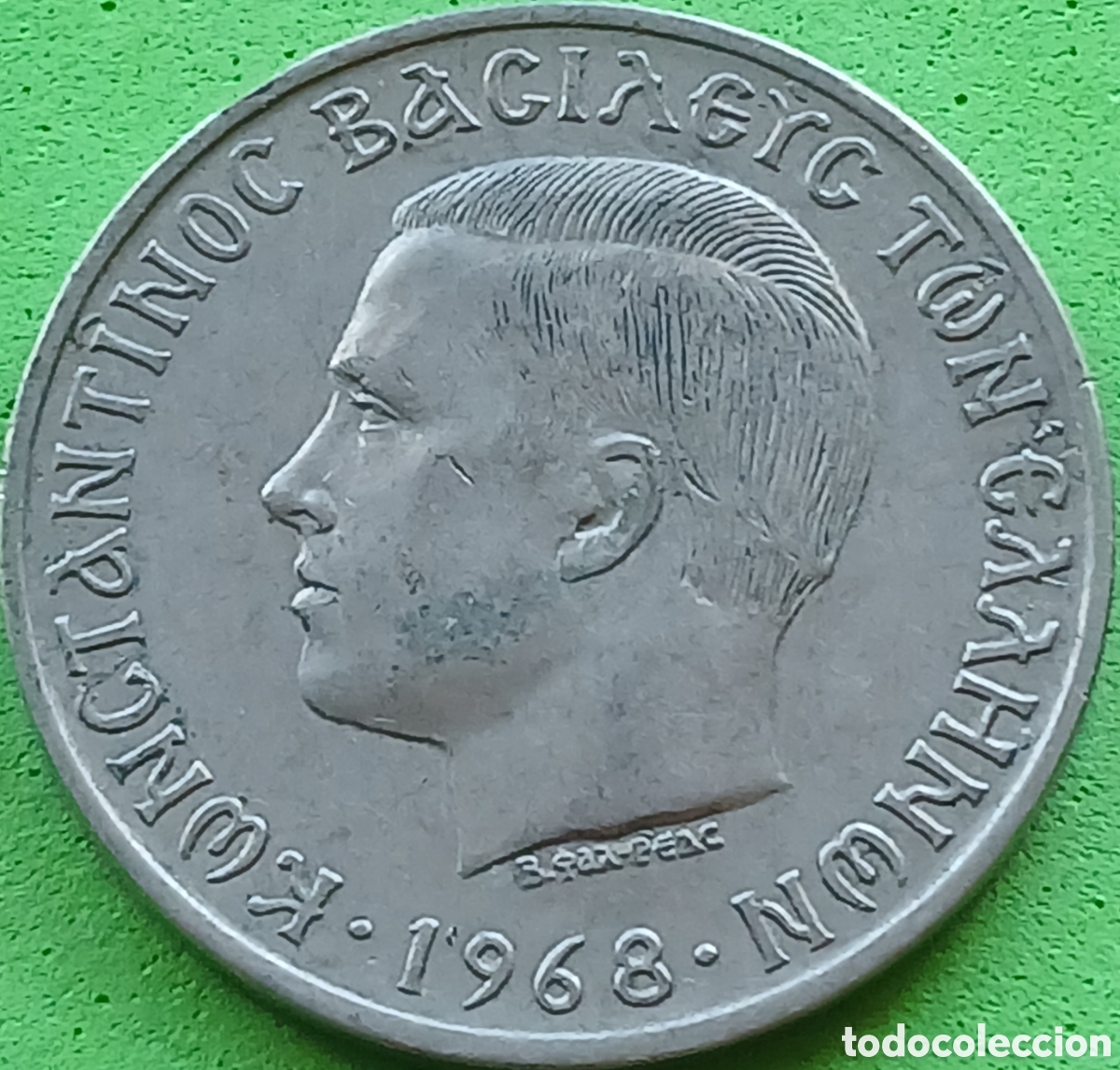 Monedas antiguas de Europa: Grecia 10 dracmas 1968 km#96