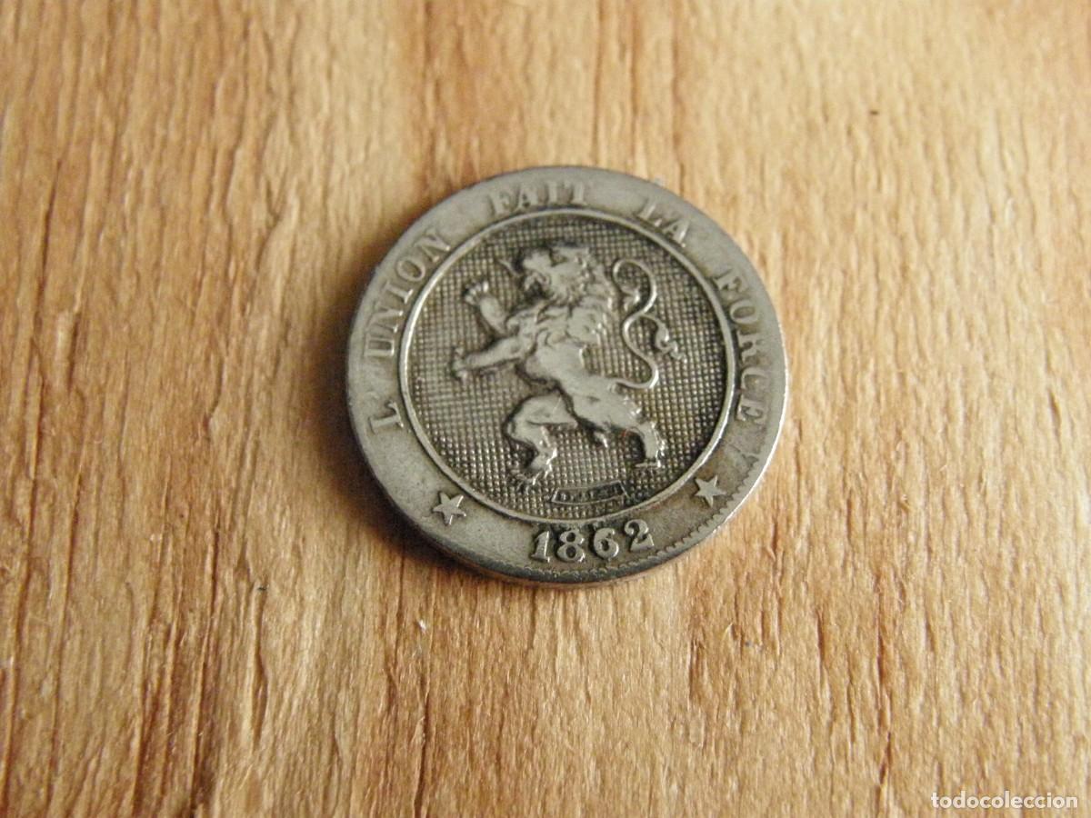 Monedas antiguas de Europa: 5 Centimos 1862 B&eacute;lgica &ndash; Leopoldo I &ndash; Variedad 5 sobre ER &ndash; KM#21 &ndash; Cupron&iacute;quel