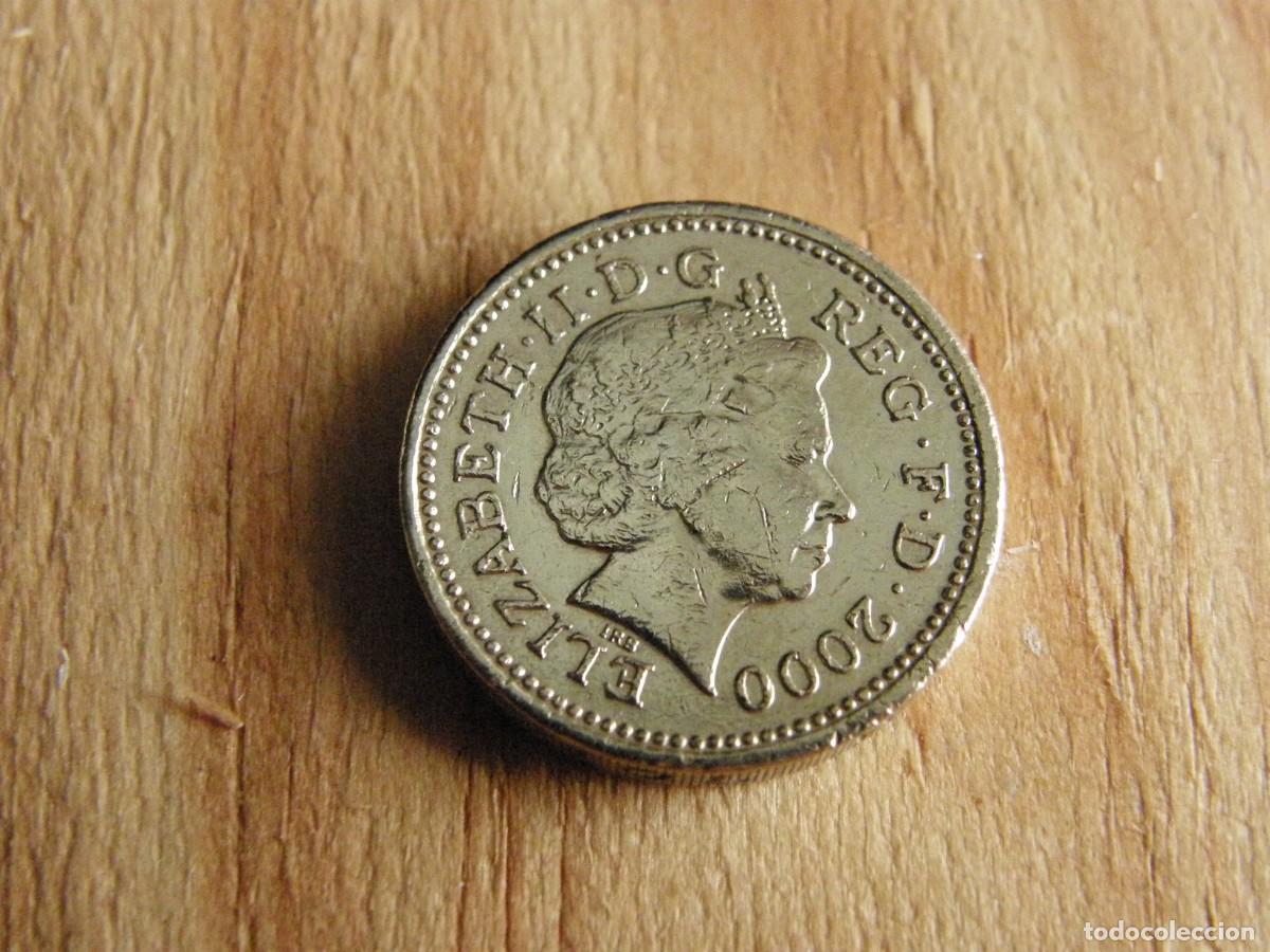 Monedas antiguas de Europa: Reino Unido 2000 &ndash; 1 Pound Wales &ndash; Heraldic Emblems &ndash; Drag&oacute;n &ndash; KM#1005