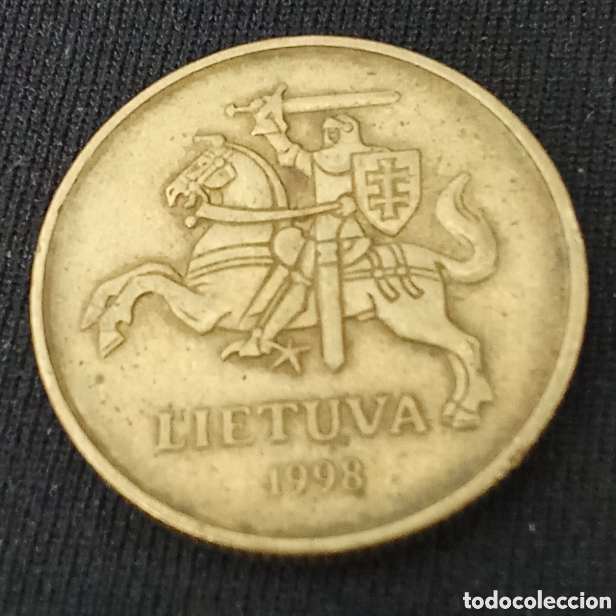Monedas antiguas de Europa: Lituania 50 centu del a&ntilde;o 1998
