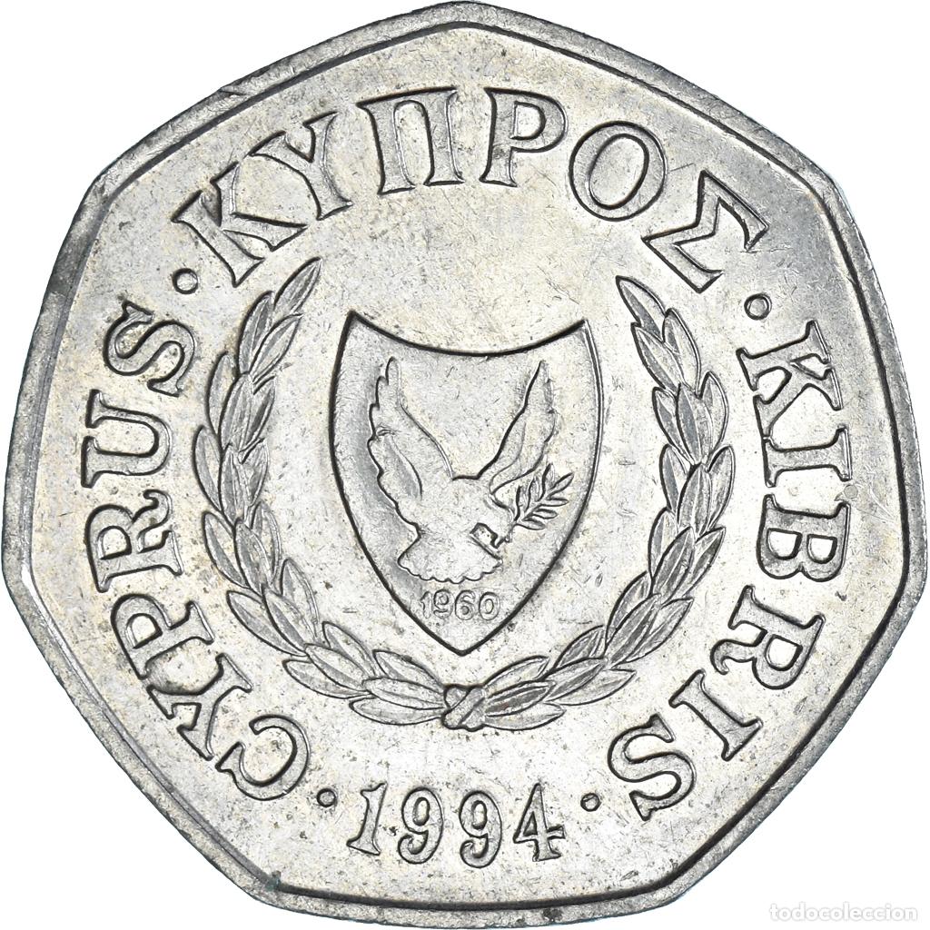 Monedas antiguas de Europa: [#1456650] Moneda, Chipre, 50 Cents, 1994
