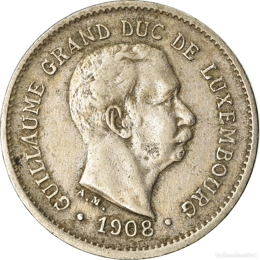 Monedas antiguas de Europa: [#881205] Moneda, Luxemburgo, William IV, 5 Centimes, 1908, MBC, Cobre - n&iacute;quel, KM:26