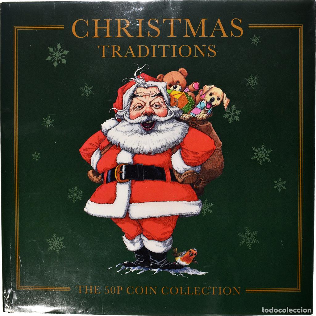 Monedas antiguas de Europa: [#1031209] Moneda, Guernsey, Christmas Traditions., 50 Pence, 2021, BU.SET 5 monnaies, FDC
