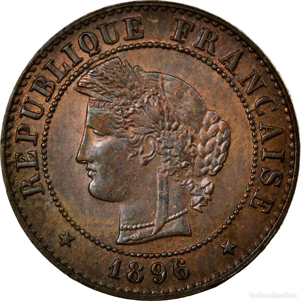 Monedas antiguas de Europa: [#51155] Moneda, Francia, C&eacute;r&egrave;s, Centime, 1896, Paris, EBC+, Bronce, Gadoury:88