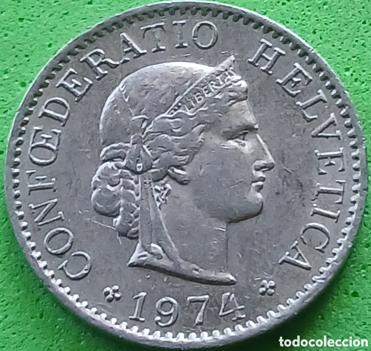 Monedas antiguas de Europa: Suiza 5 c&eacute;ntimos 1974 km#26