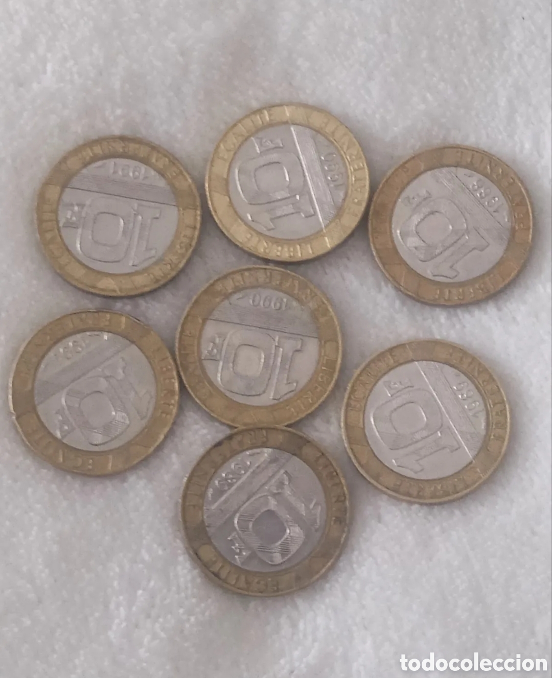 Monnaies anciennes de Europe: 7 Monedas 10 Francos Francia