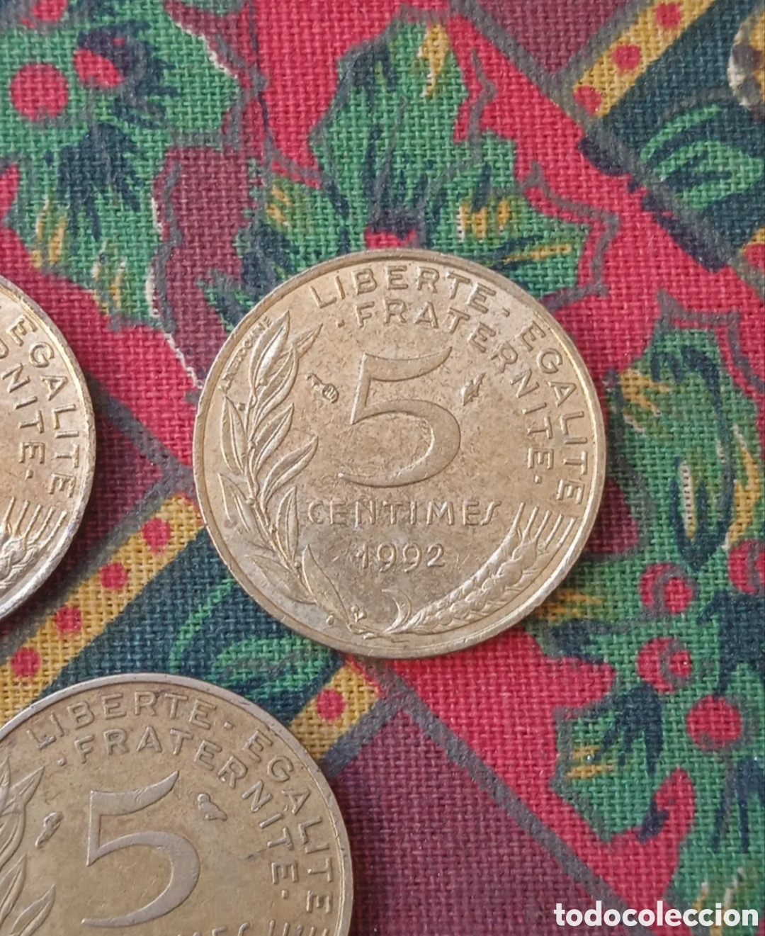 Monedas antiguas de Europa: 5 C&eacute;ntimos de Francia 5 Monedas - Foto 3