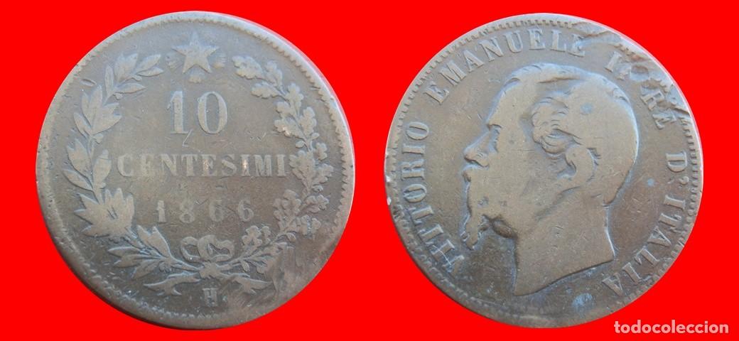 Monedas antiguas de Europa: 10 CENTESIMI 1866H ITALIA-155399