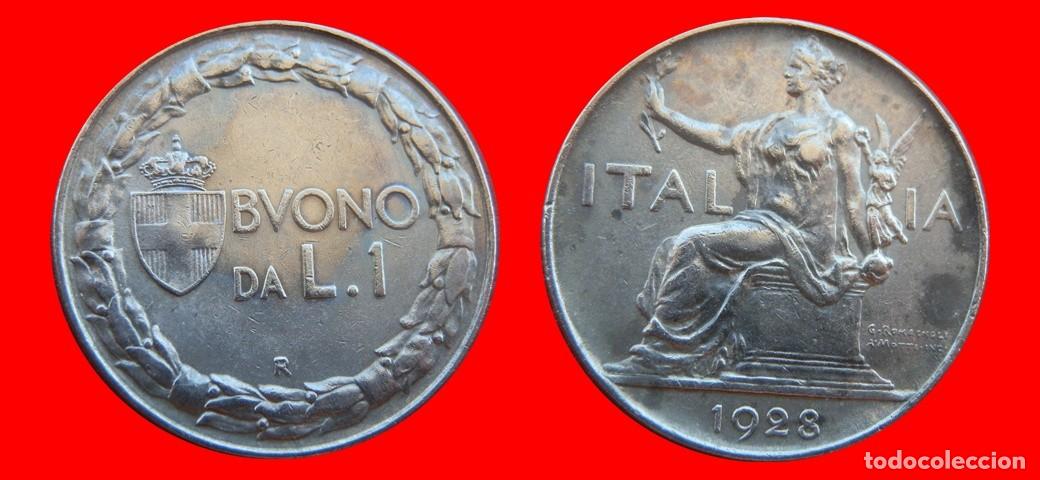 Monedas antiguas de Europa: 1 LIRA 1928 ITALIA-155416
