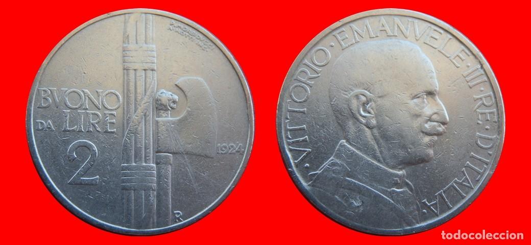 Monedas antiguas de Europa: 2 LIRAS 1924 ITALIA-155420
