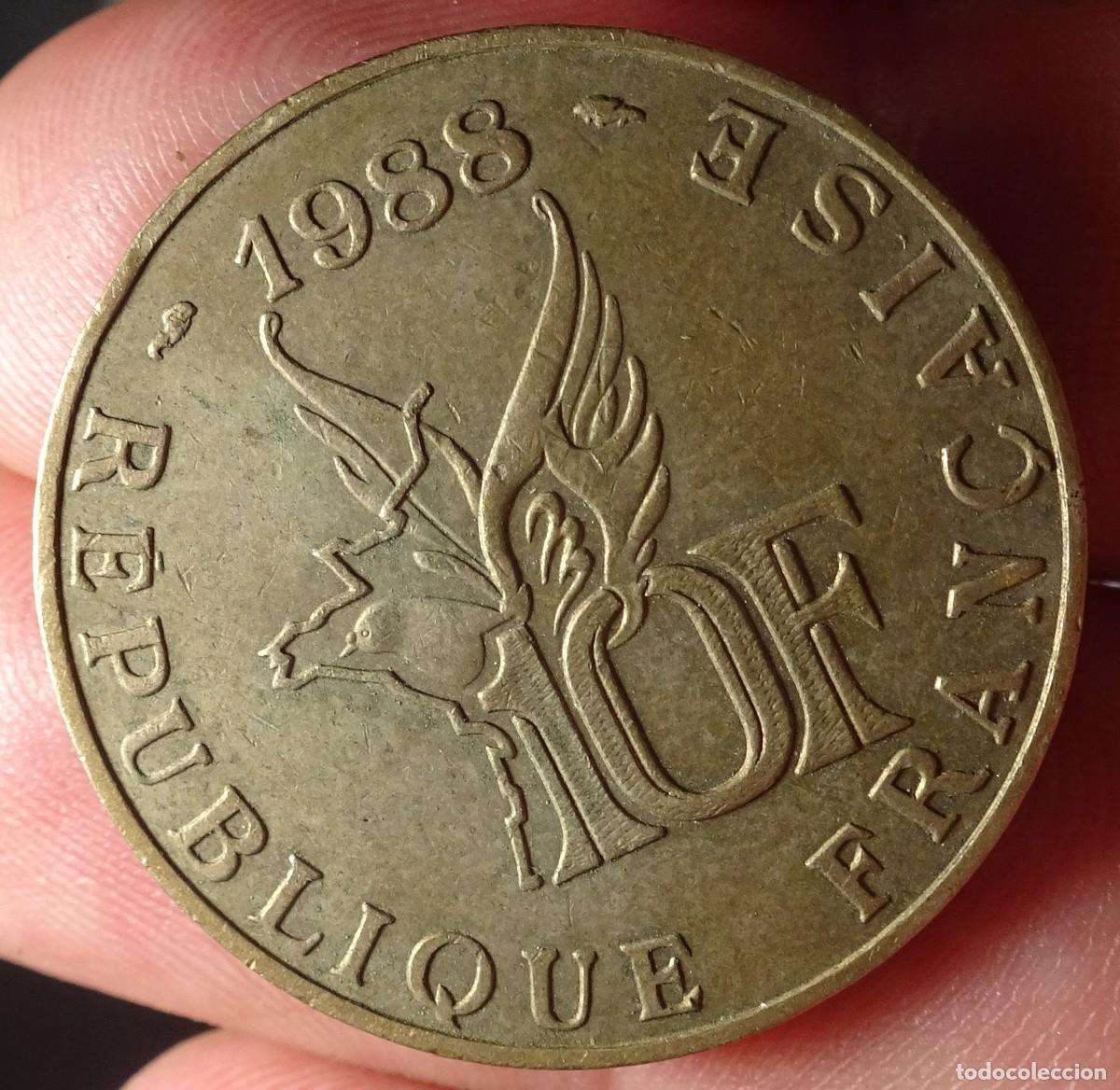 Monete antiche di Europa: MONEDA CONMEMORATIVA 10 FRANCOS 1988 , ROLAND GARROS ,VER FOTOS